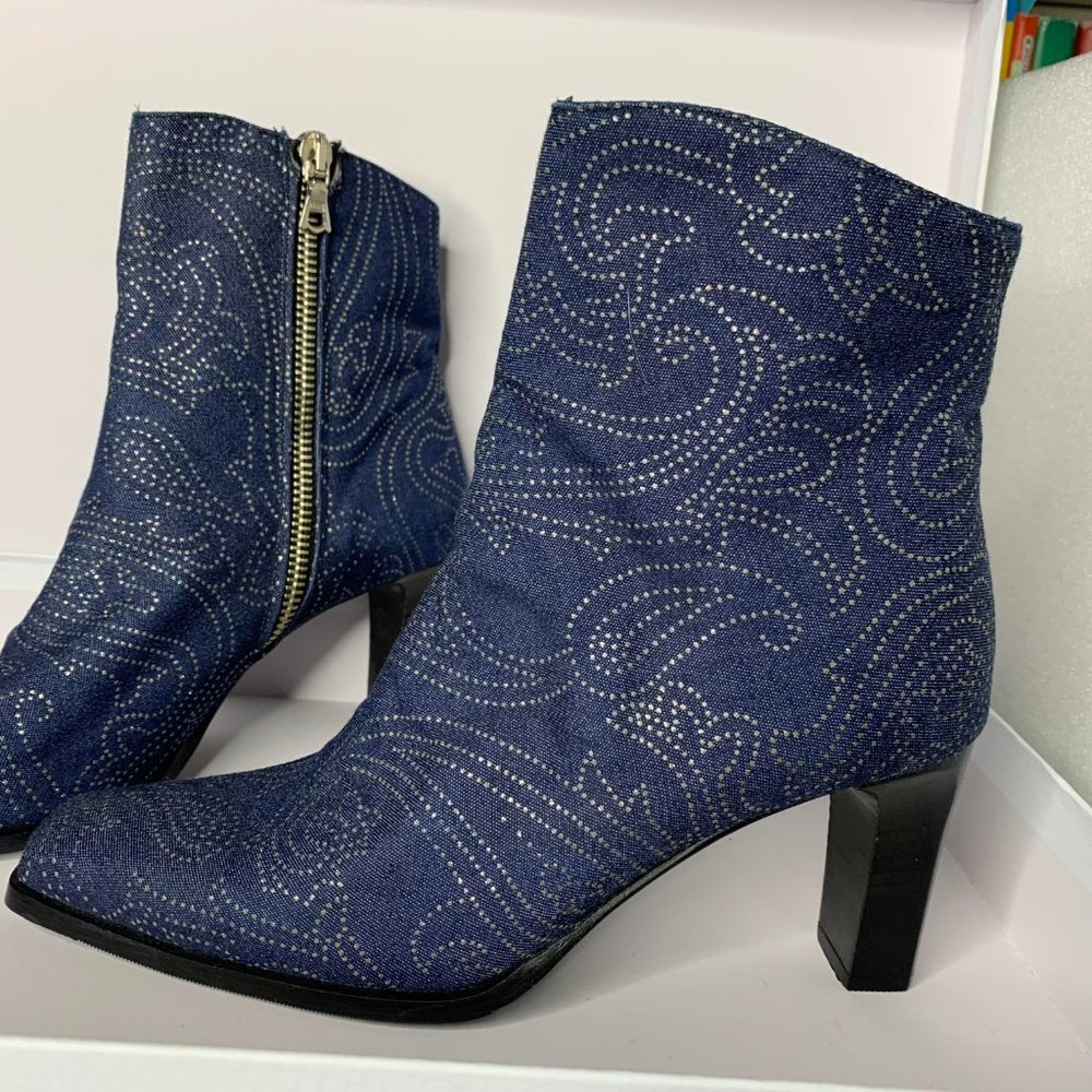 Rangoni Firenze Italian Vintage Cowboy Style Boots. Square Toe Cowgirl Size US 6